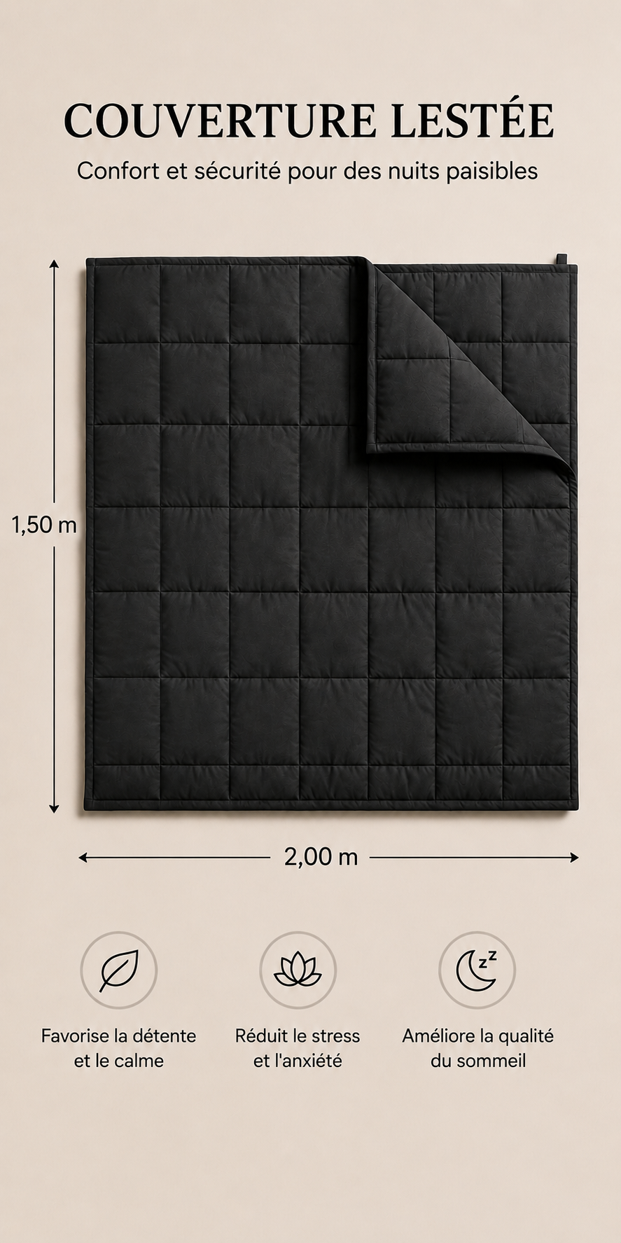 Couverture lestée 8kg | Lestia